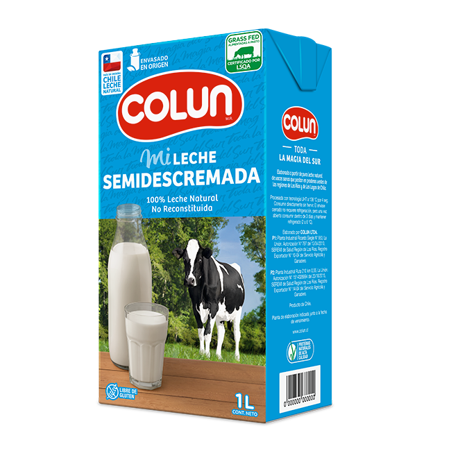 PACK 6 LECHE SEMIDESCREMADA 1 lt.