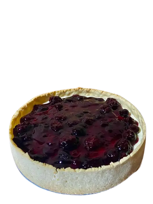 Cheesecake de mora y arándanos