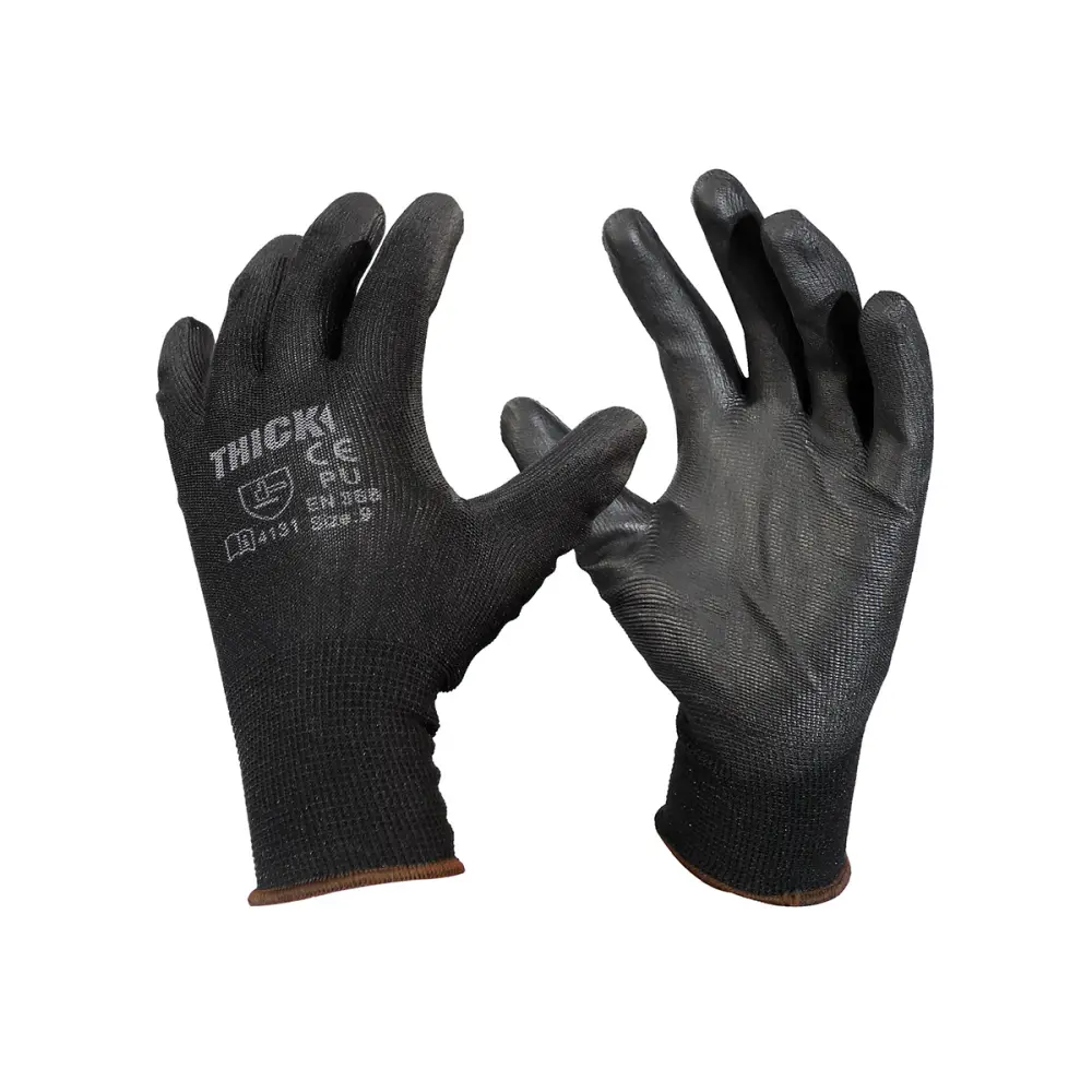 Guante Thick palma PU talla 9 por 12 pares