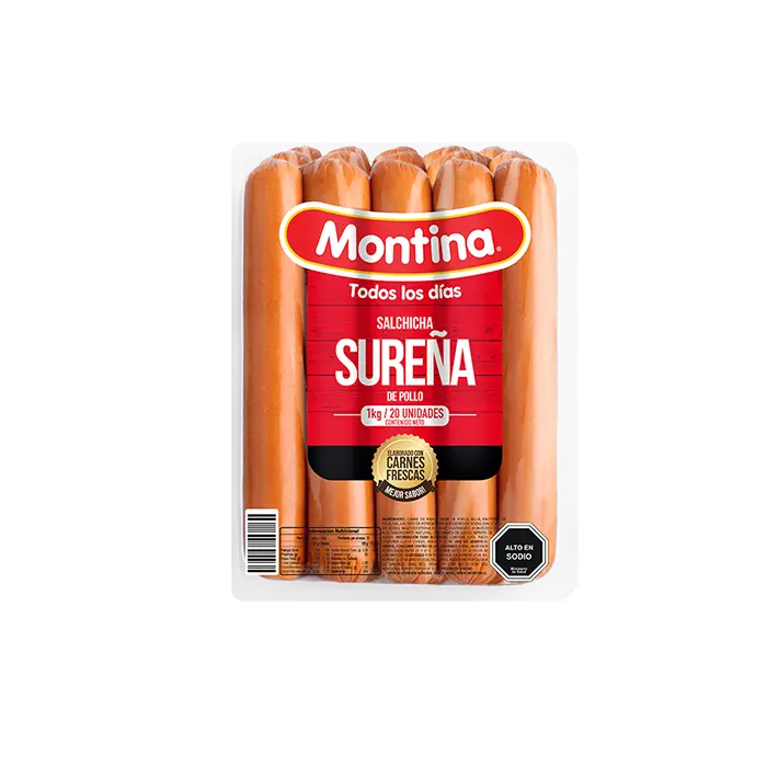 Caja de Salchicha Sureña 1 kg (8 Unidades)