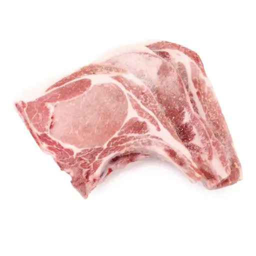 Caja de chuleta de centro porcionada congelada 5 kg aprox Montina