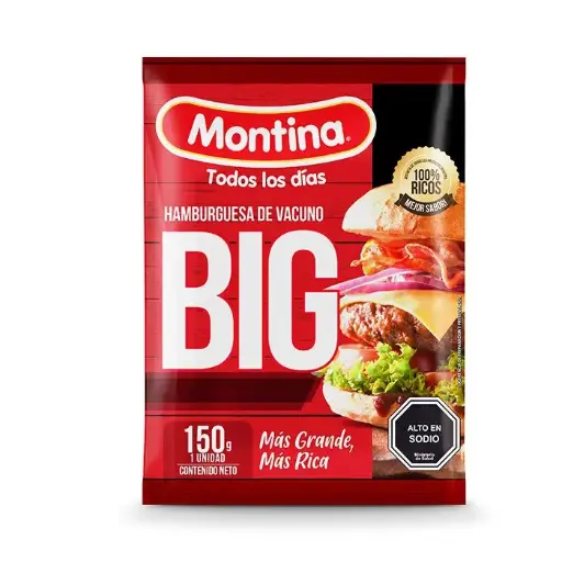 Caja de Hamburguesas BIG de vacuno 150 gr (24 Unidades)