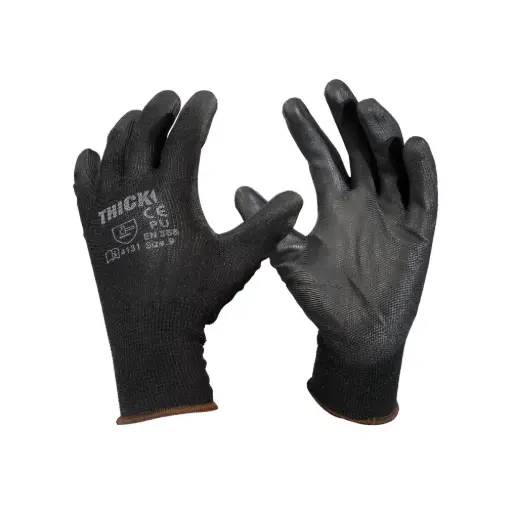 Guante Thick palma PU talla 9 por 12 pares